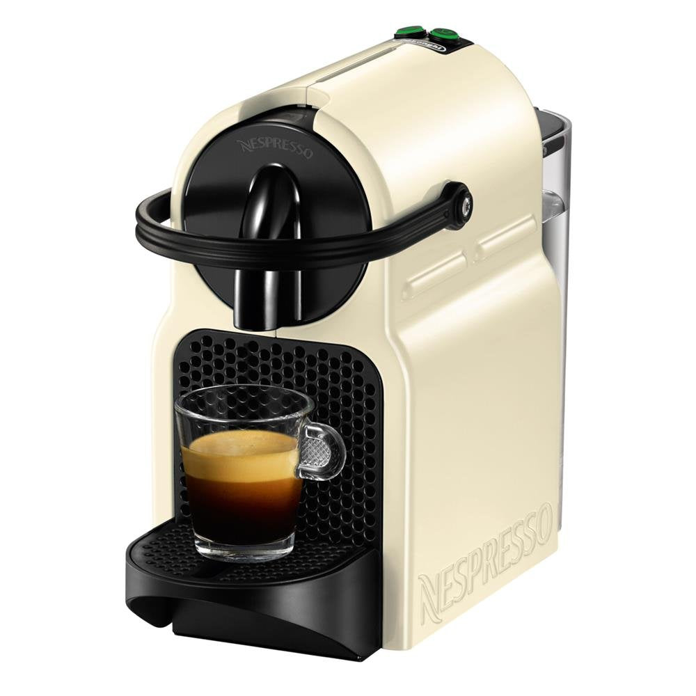 Machine à Café Automatique Nespresso Inissia Capsules, Design Compact, 19 Bars – Blanc Crème
