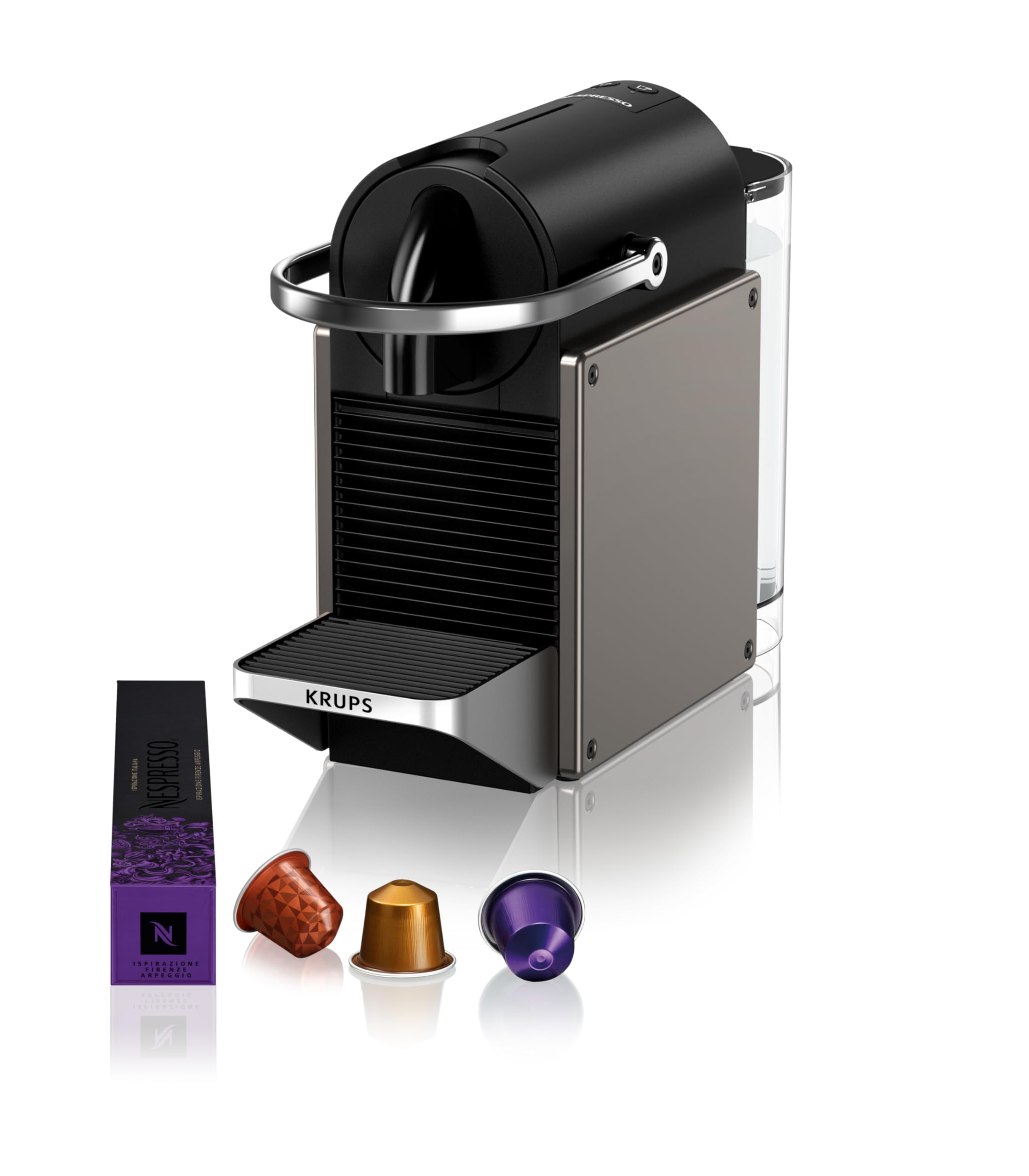 Machine à Café Nespresso Pixie Titane – Compacte, Style Industriel, Capsules Recyclables